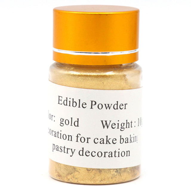 10g Edible Food Coloring Gold Powder in Cake Decoration Pastry Bread  Colorantes Comestibles Baking Ingredient Gold